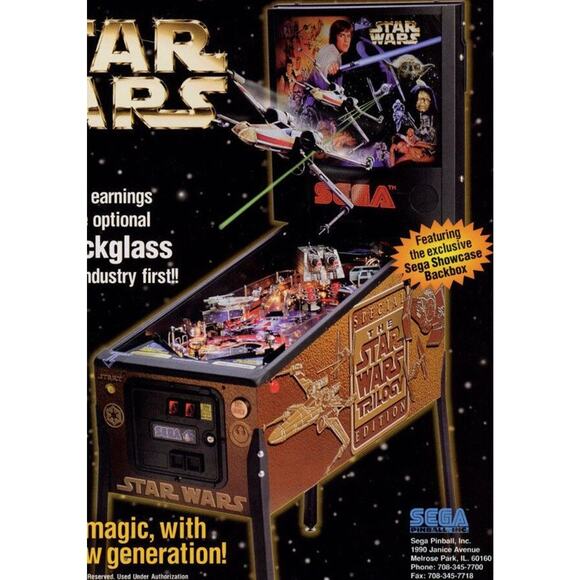 Star Wars Trilogy Pinball FLYER Original NOS 1997 Art Print Sheet Sci-Fi - Picture 4 of 4